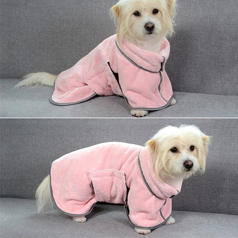 Quick-drying Pet Absorbent Towel Dog Bathrobe