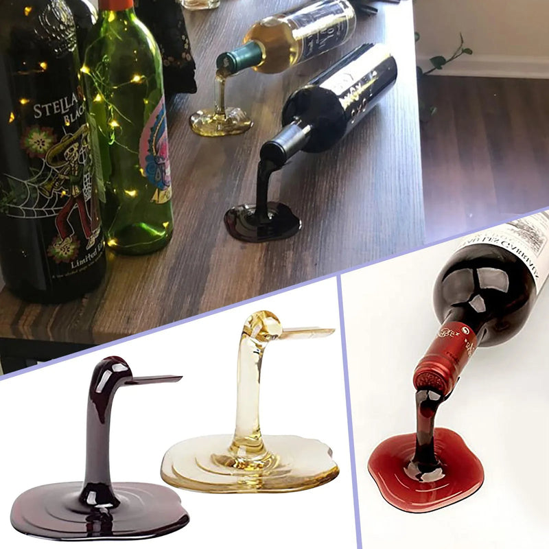 Home Desktop Personality Overflow Shelf Spilled Wine Bottle Holder