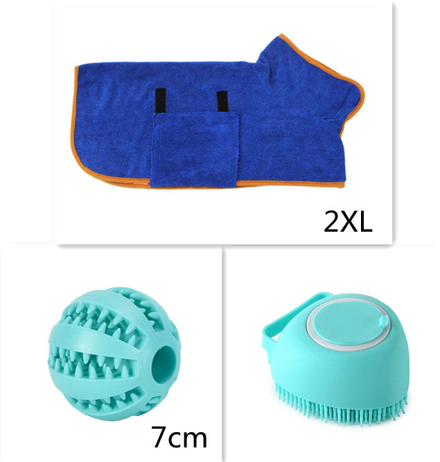 Silicone Dog Bath Massage Gloves Brush