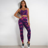 Women's Tie-dye Print Yoga Suit