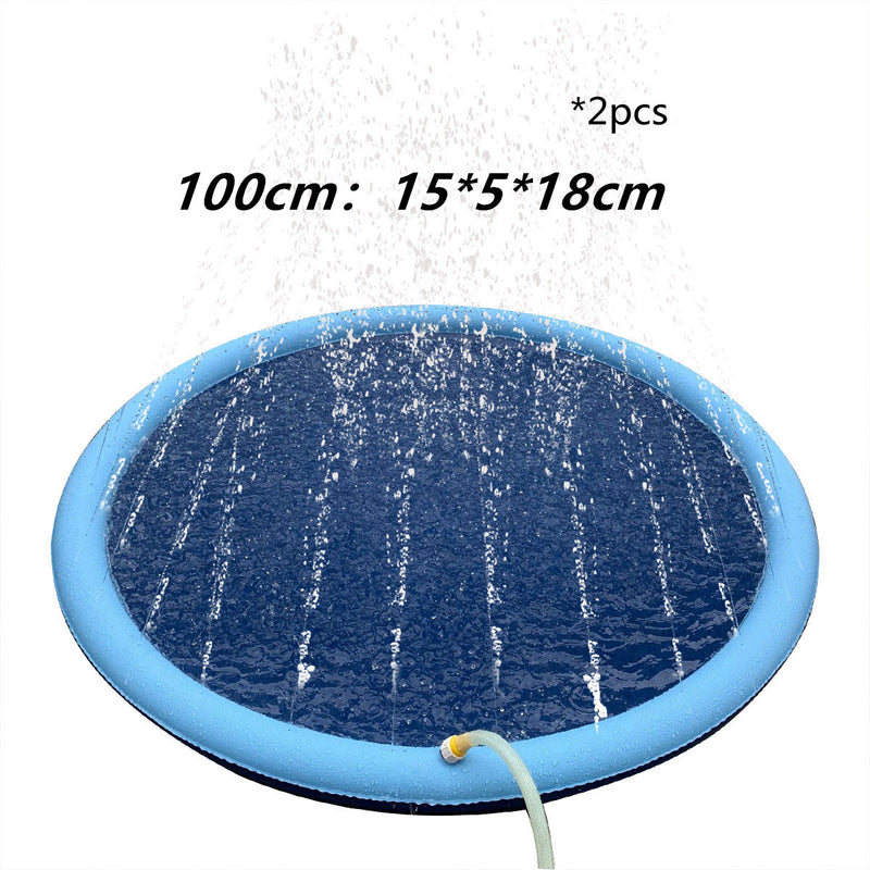 Non-Slip Splash Pad For Kids And Pet Dog Pool Summer Outdoor Water Toys Fun Backyard Fountain Play Mat