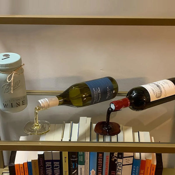 Home Desktop Personality Overflow Shelf Spilled Wine Bottle Holder