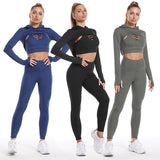 3pcs Sports Suits Long Sleeve