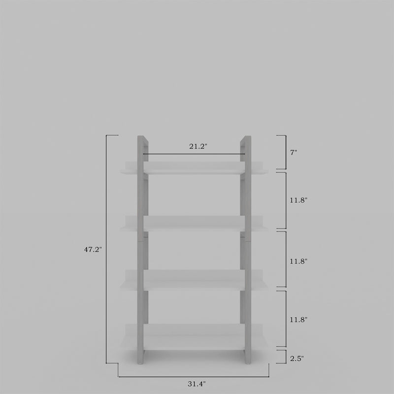 Solid wood bookshelf,The four layer multifunctional