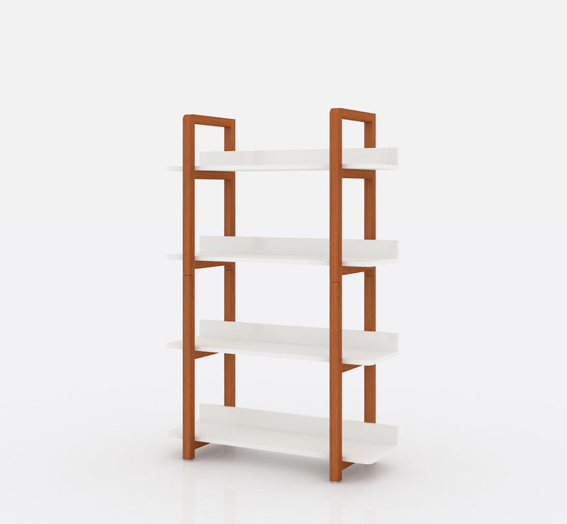 Solid wood bookshelf,The four layer multifunctional