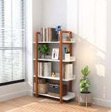 Solid wood bookshelf,The four layer multifunctional